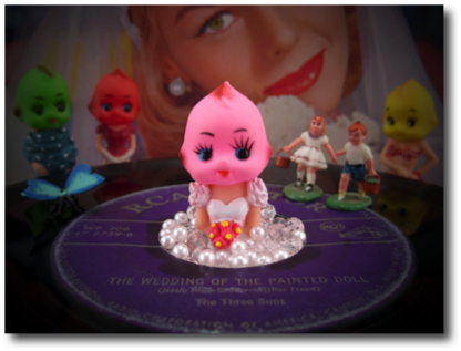 The blushing bride and her&nbsp;kaleidoscope of bridesmaids
2013